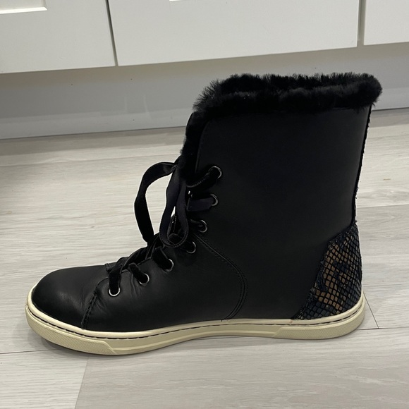 UGG Croft Exotic Leather High Top Sneakers Size 7 - Picture 12 of 16
